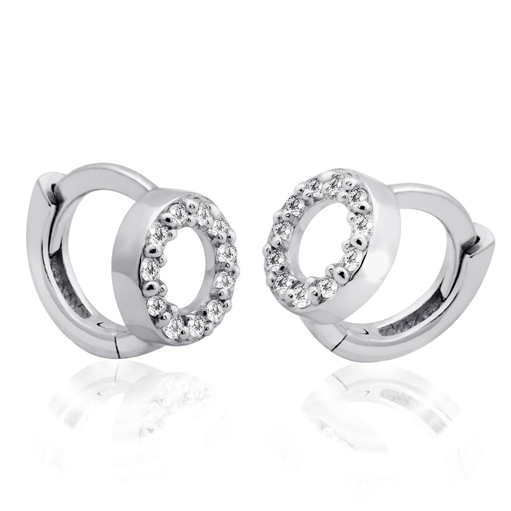 Срібні сережки дитячі  Кільця (4834) - 1