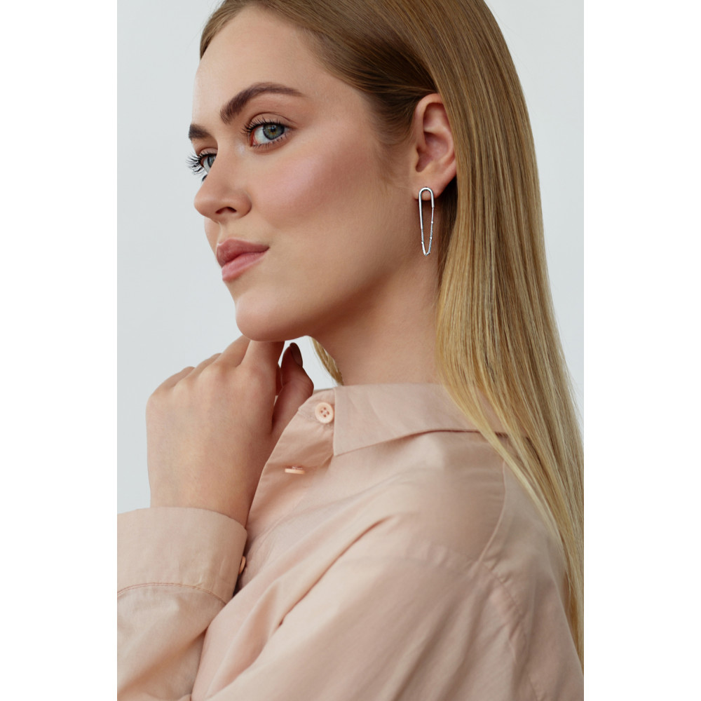 Срібні сережки-гвоздики (4844) - 2