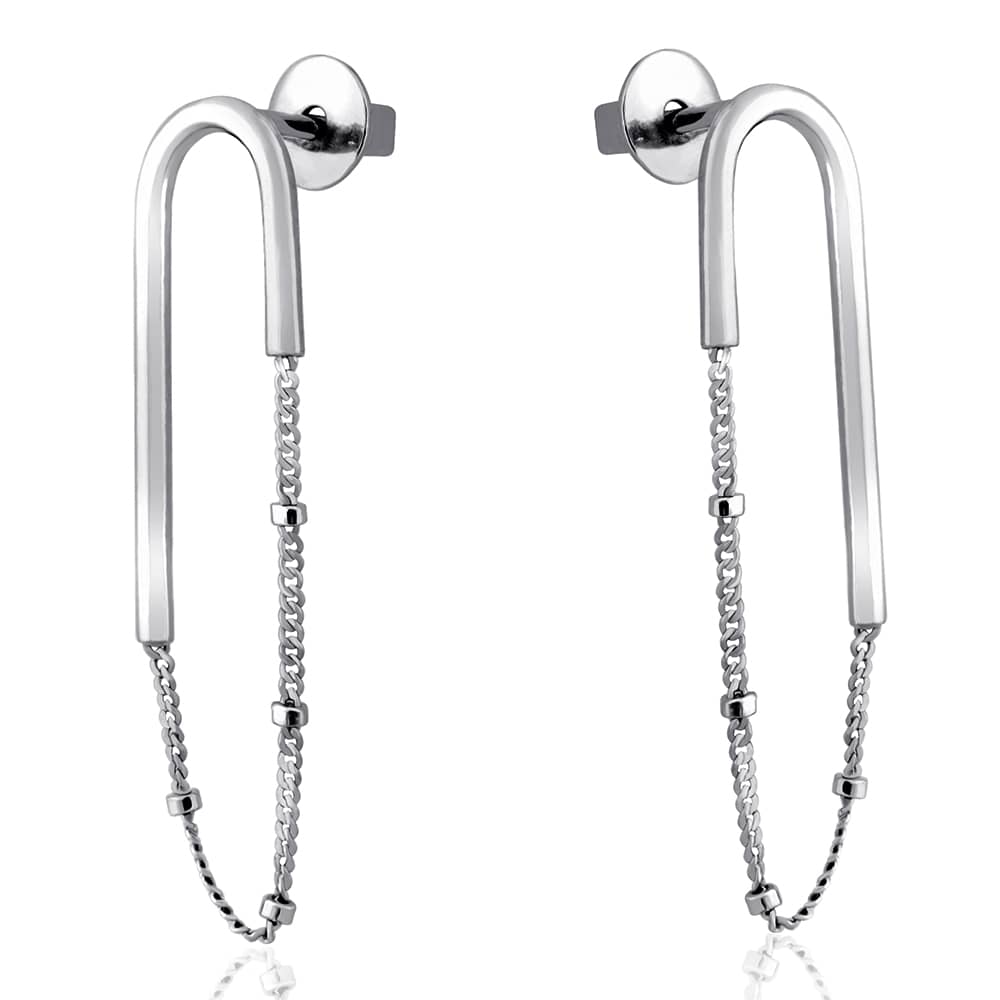 Срібні сережки-гвоздики (4844) - 1