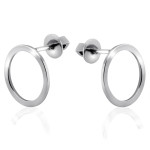 Срібні сережки-гвоздики Коло (4845) - комплект