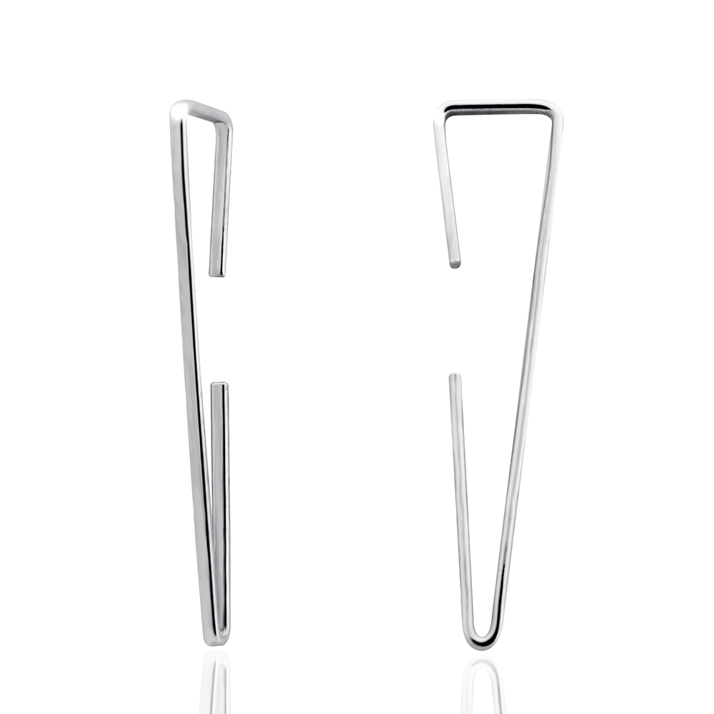 Срібні сережки Скріпка (4848) - 1