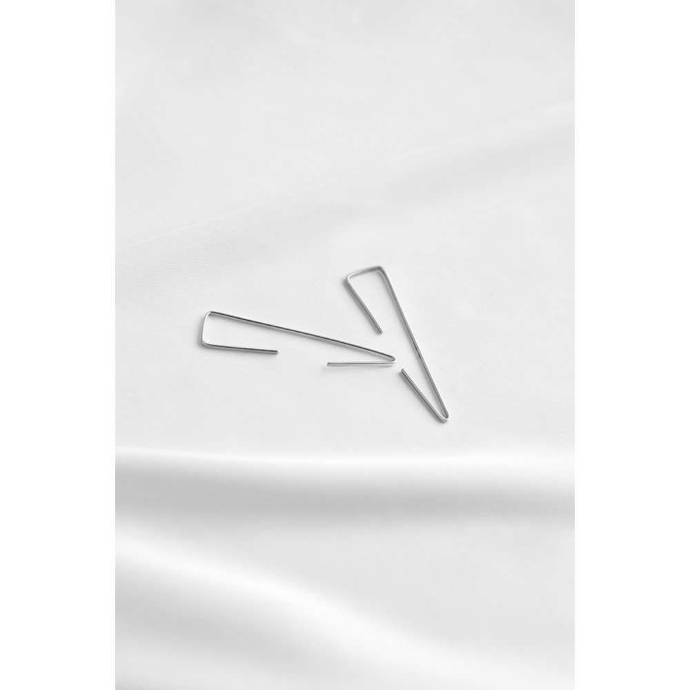 Срібні сережки Скріпка (4848) - 3