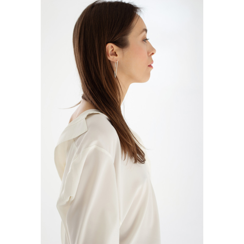 Срібні сережки Скріпка (4848) - 5