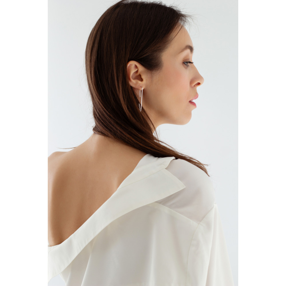 Срібні сережки Скріпка (4848) - 2