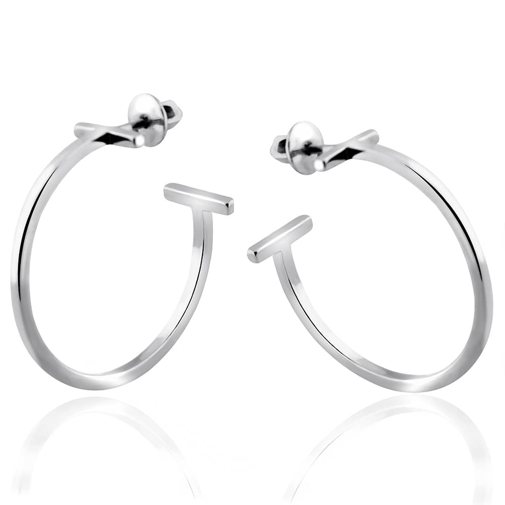 Срібні сережки-гвоздики (4850) - 1