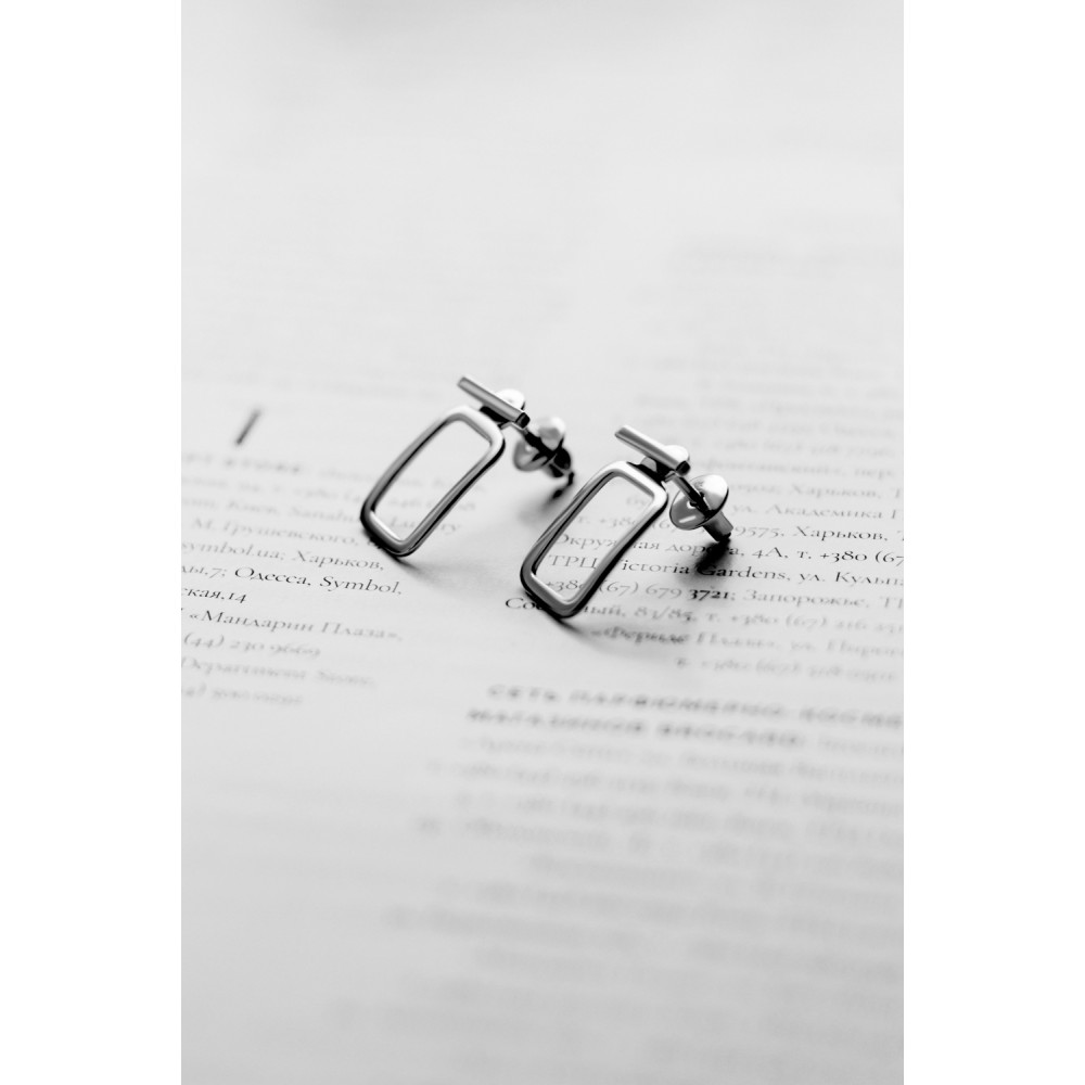 Срібні сережки-гвоздики (4852) - 4