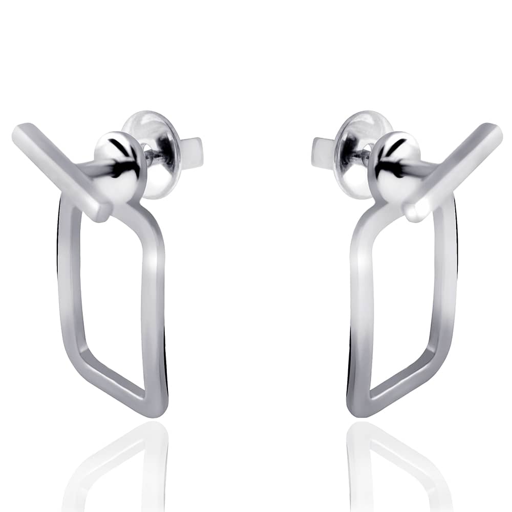 Срібні сережки-гвоздики (4852) - 1