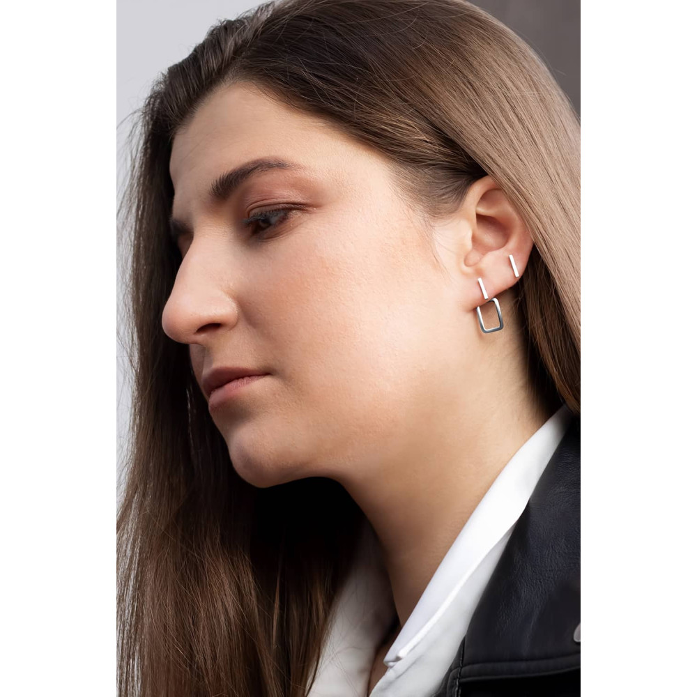 Срібні сережки-гвоздики (4852) - 2