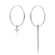 Срібні сережки конго 20 мм (4853)