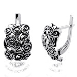 Срібні сережки Троянди (4854) - комплект