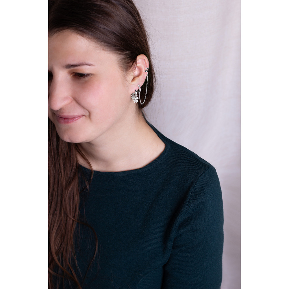 Срібна сережка з кафою (4999) - 15