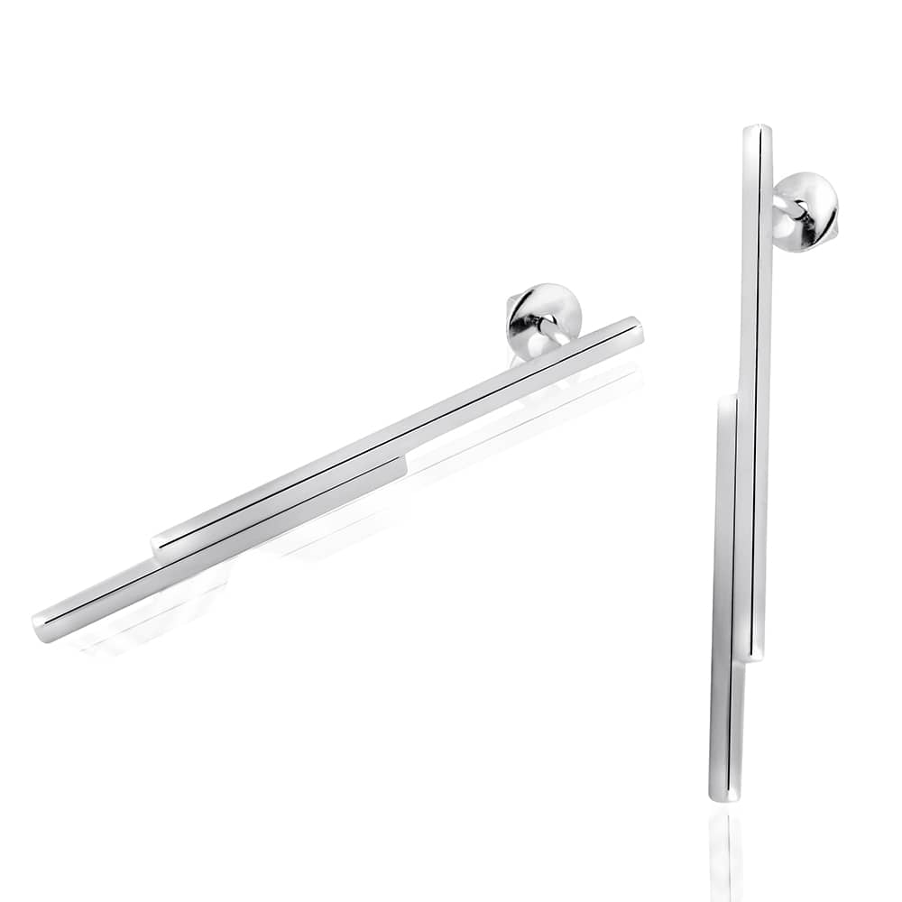 Срібні сережки-гвоздики (4860) - 1