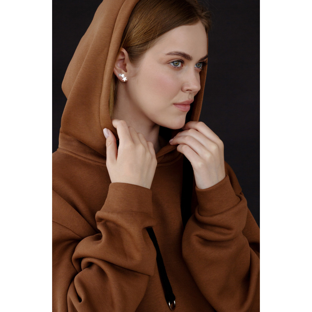 Срібна сережка-кафа (4864) - 5