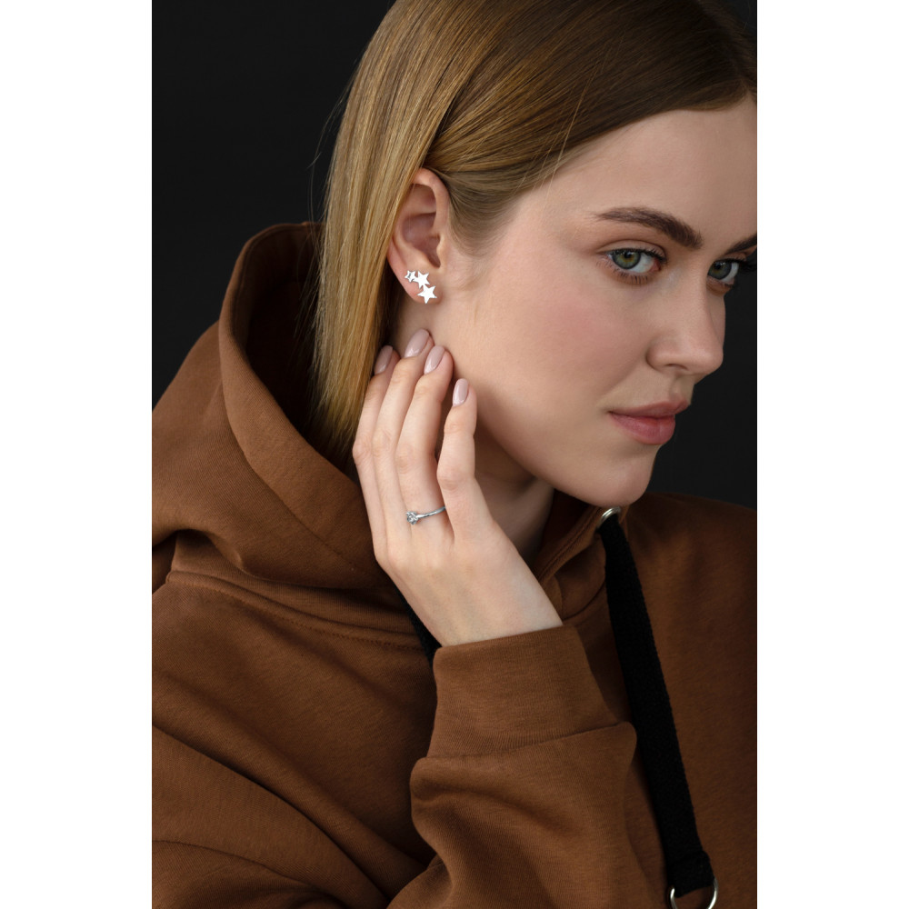 Срібна сережка-кафа (4864) - 2