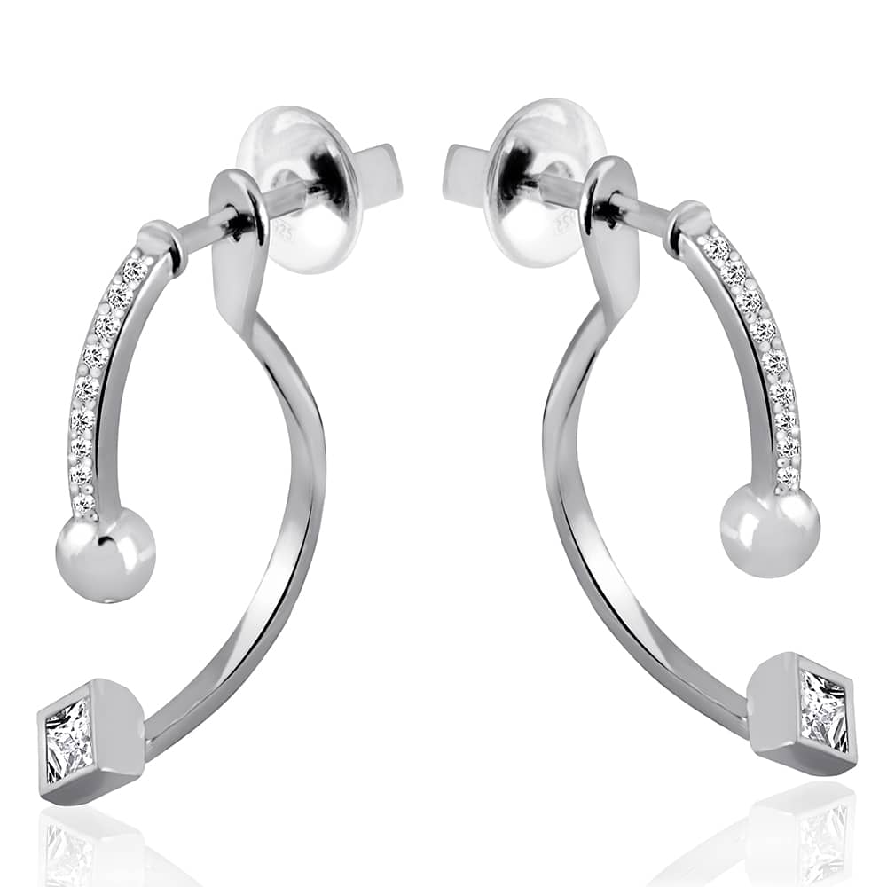 Срібні сережки-гвоздики (4868) - 1