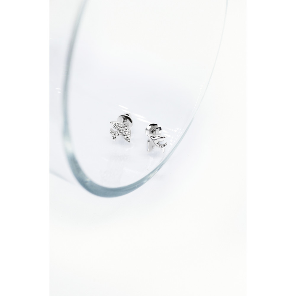 Срібні сережки-гвоздики (4872) - 10