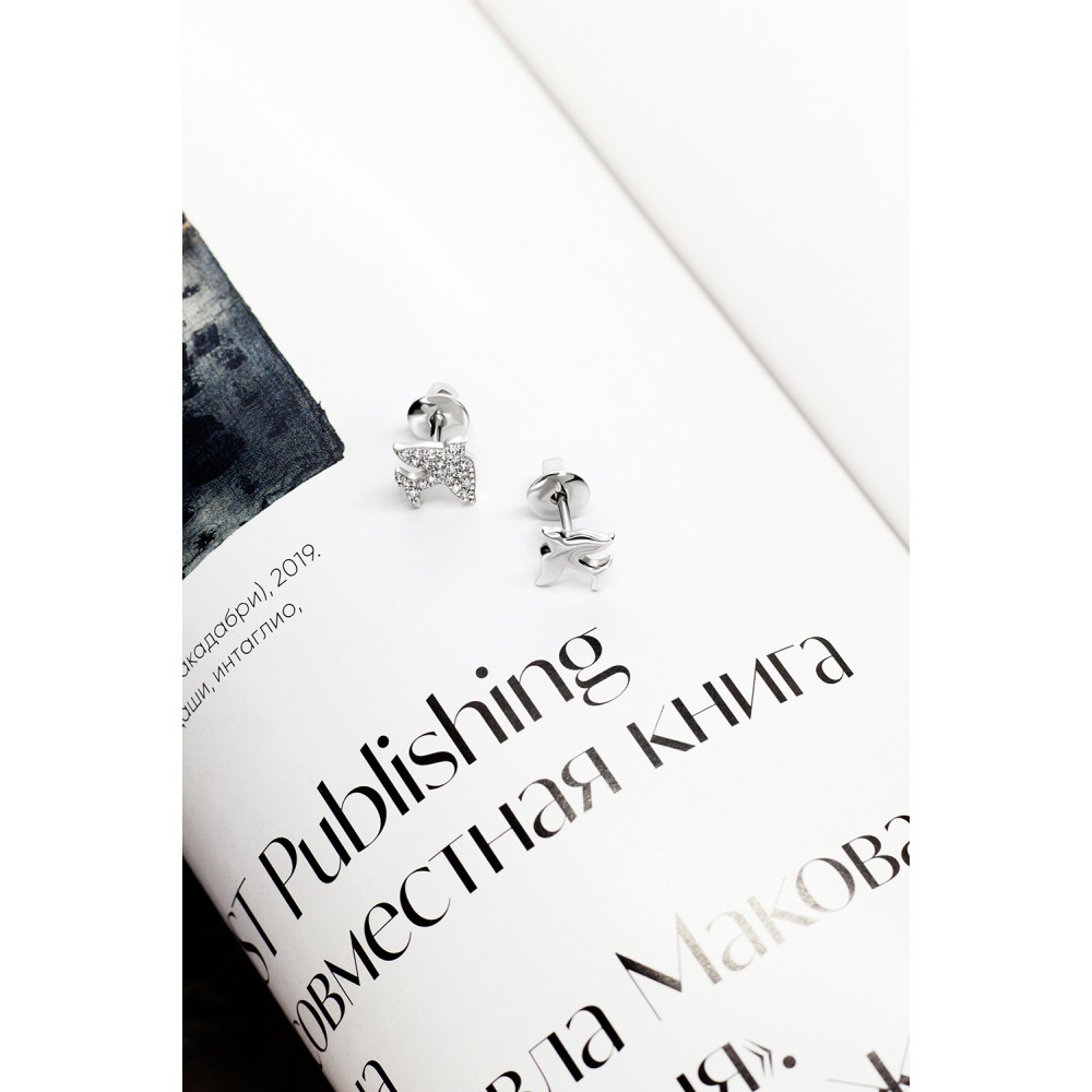 Срібні сережки-гвоздики (4872) - 7
