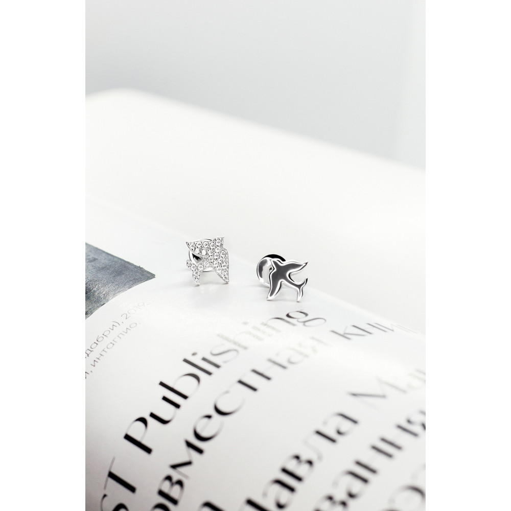 Срібні сережки-гвоздики (4872) - 8