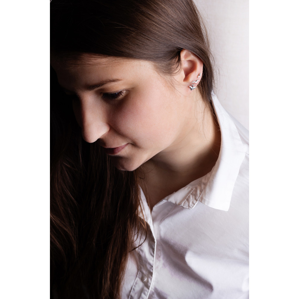 Срібні сережки-гвоздики (4872) - 4