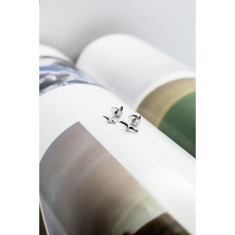 Срібні сережки-гвоздики (4874) - 7