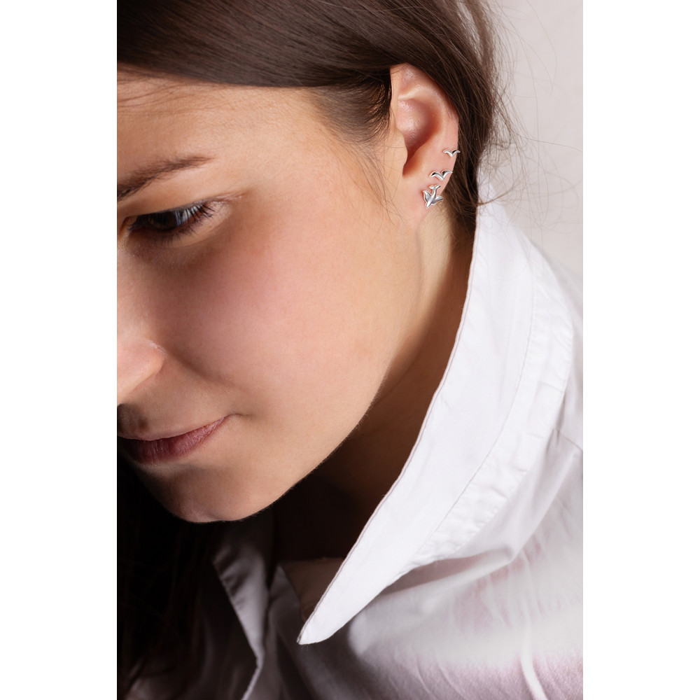 Срібні сережки-гвоздики (4872) - 2