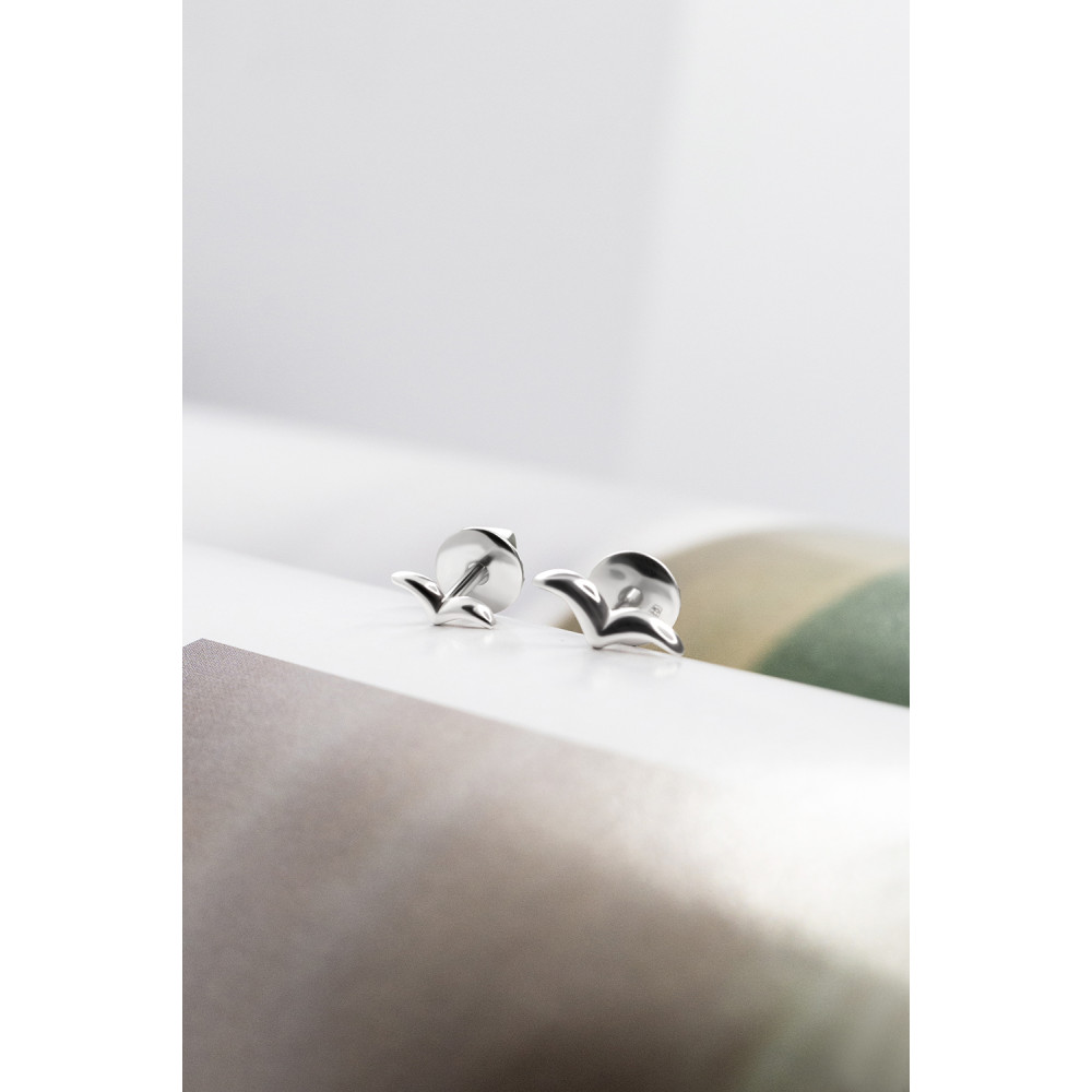 Срібні сережки-гвоздики (4874) - 5