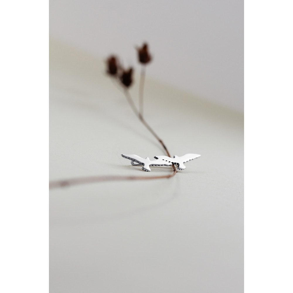 Срібна сережка-кафа (4875) - 3