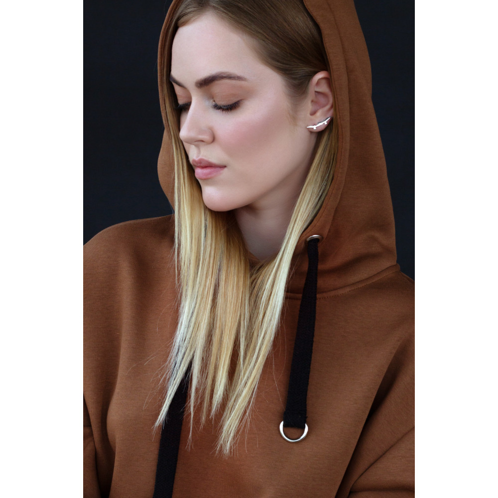 Срібна сережка-кафа (4875) - 4