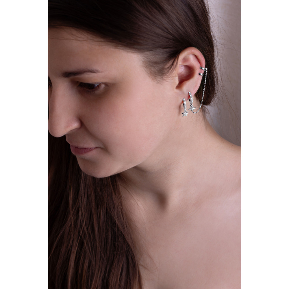 Срібна сережка з кафою (4996) - 9