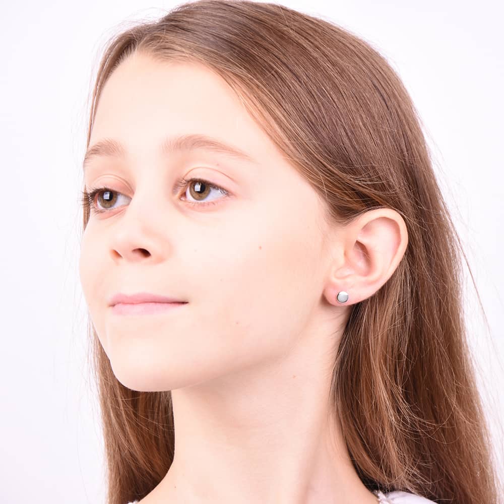 Срібні сережки-гвоздики (4882) - 6