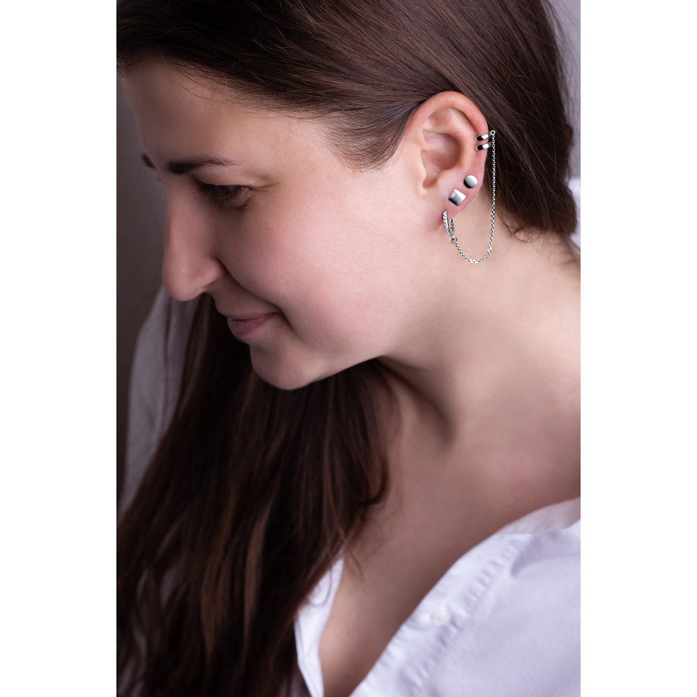 Срібні сережки-гвоздики (4881) - 4