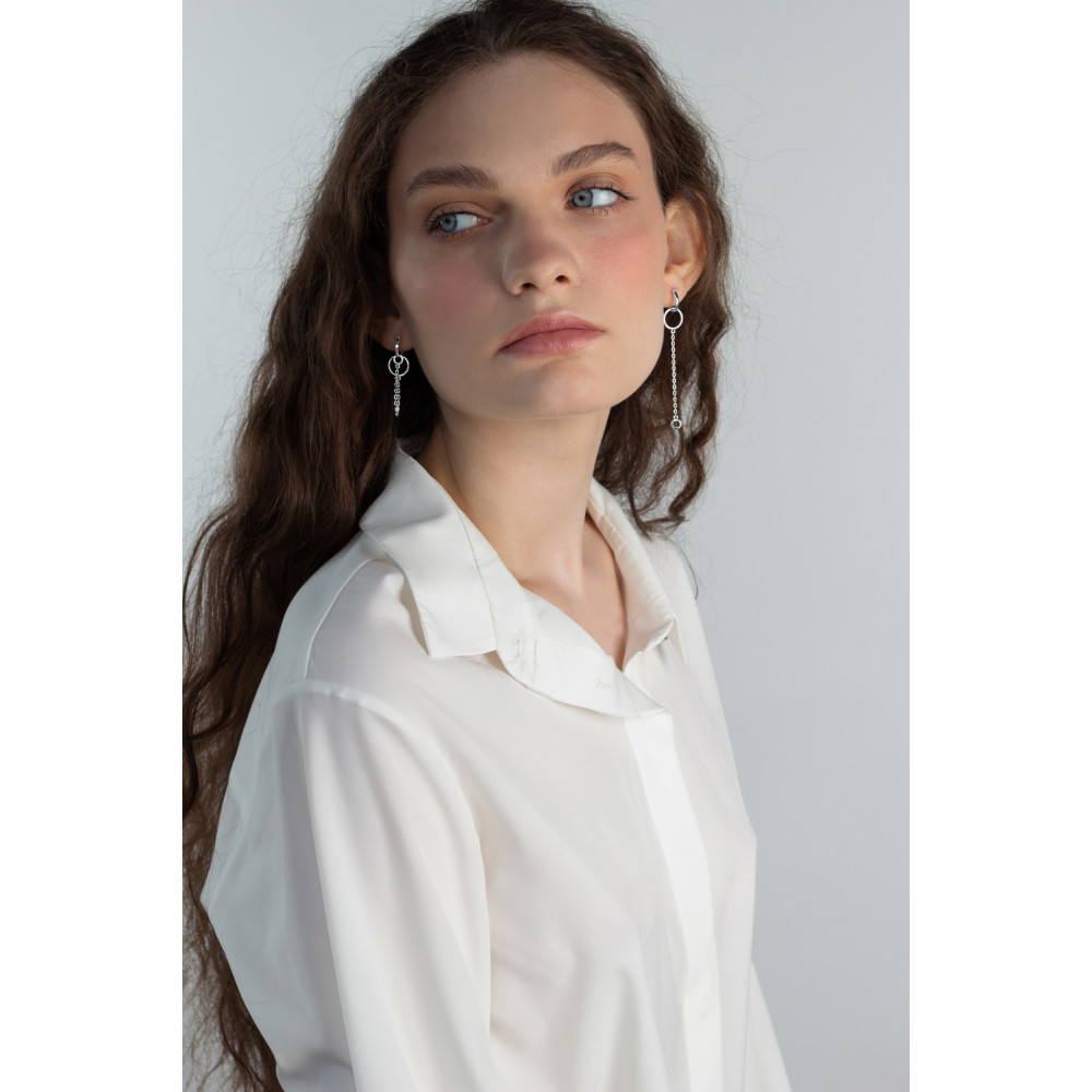 Срібні сережки-гвоздики (4884) - 3