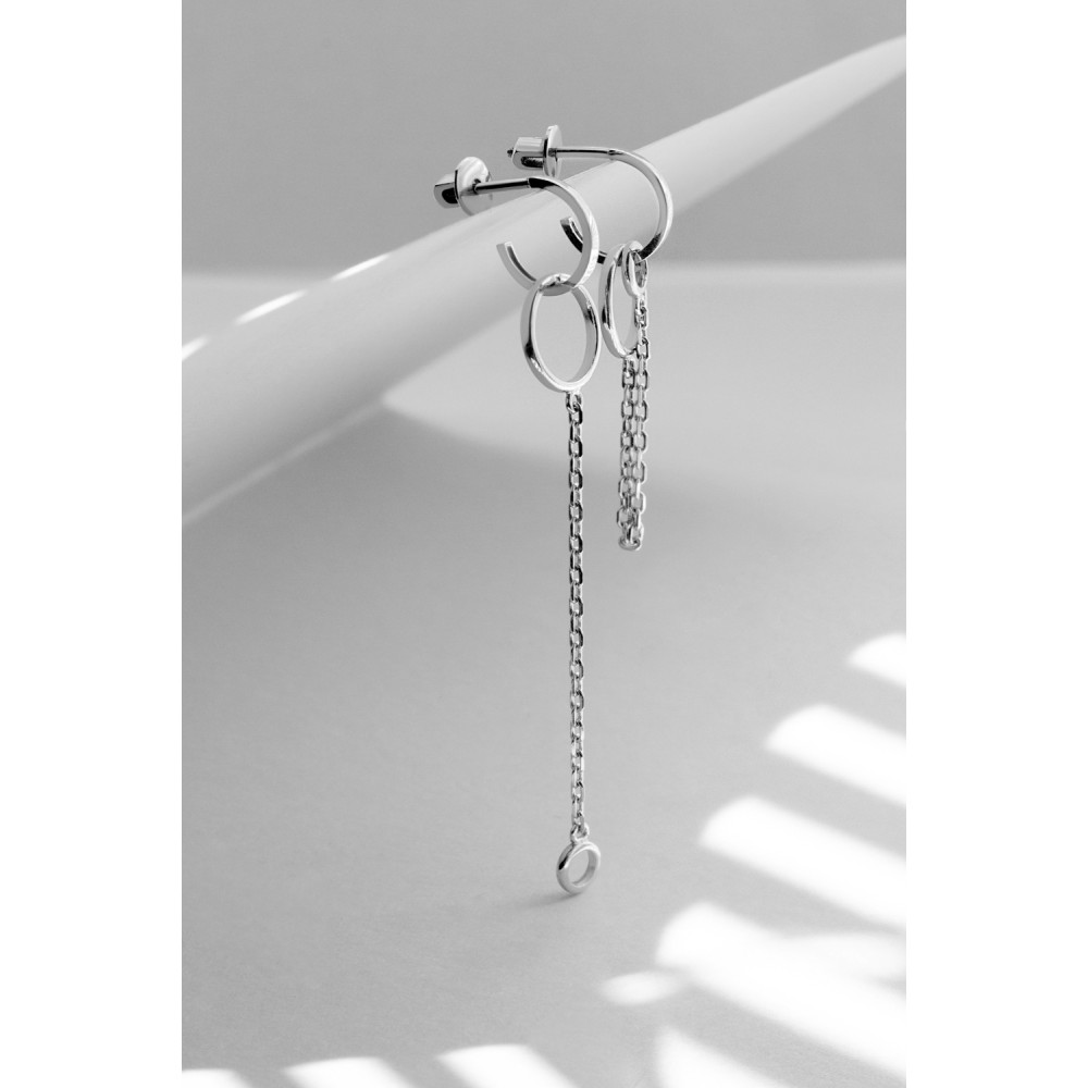 Срібні сережки-гвоздики (4884) - 4