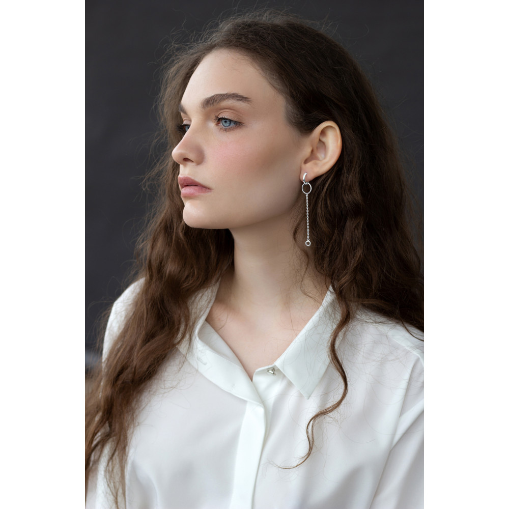 Срібні сережки-гвоздики (4884) - 2