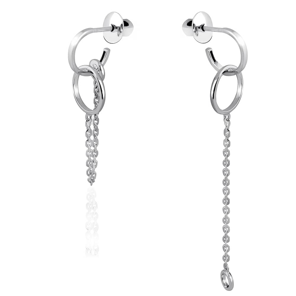 Срібні сережки-гвоздики (4884) - 1