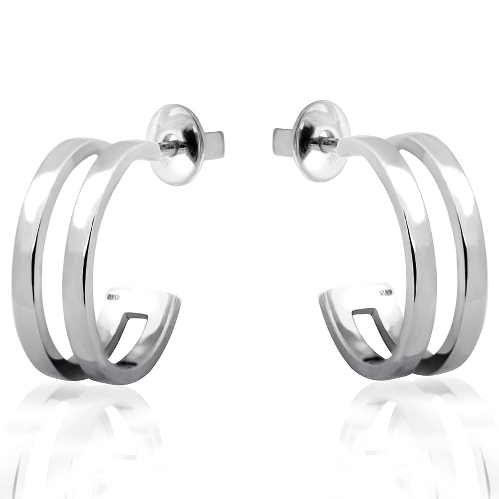 Срібні сережки-гвоздики  (4885) - 1