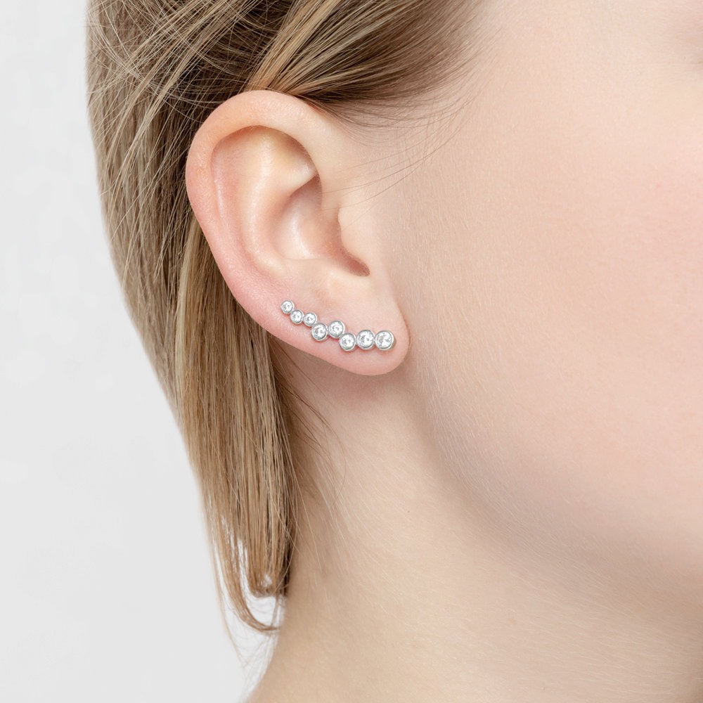 Срібна сережка-кафа (4889) - 1