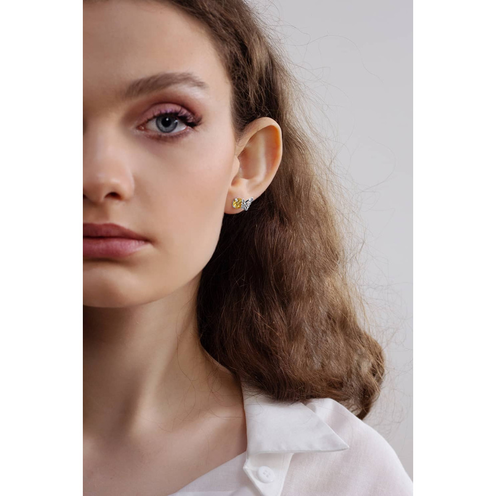 Срібні сережки-гвоздики Метелики (4895) - 5