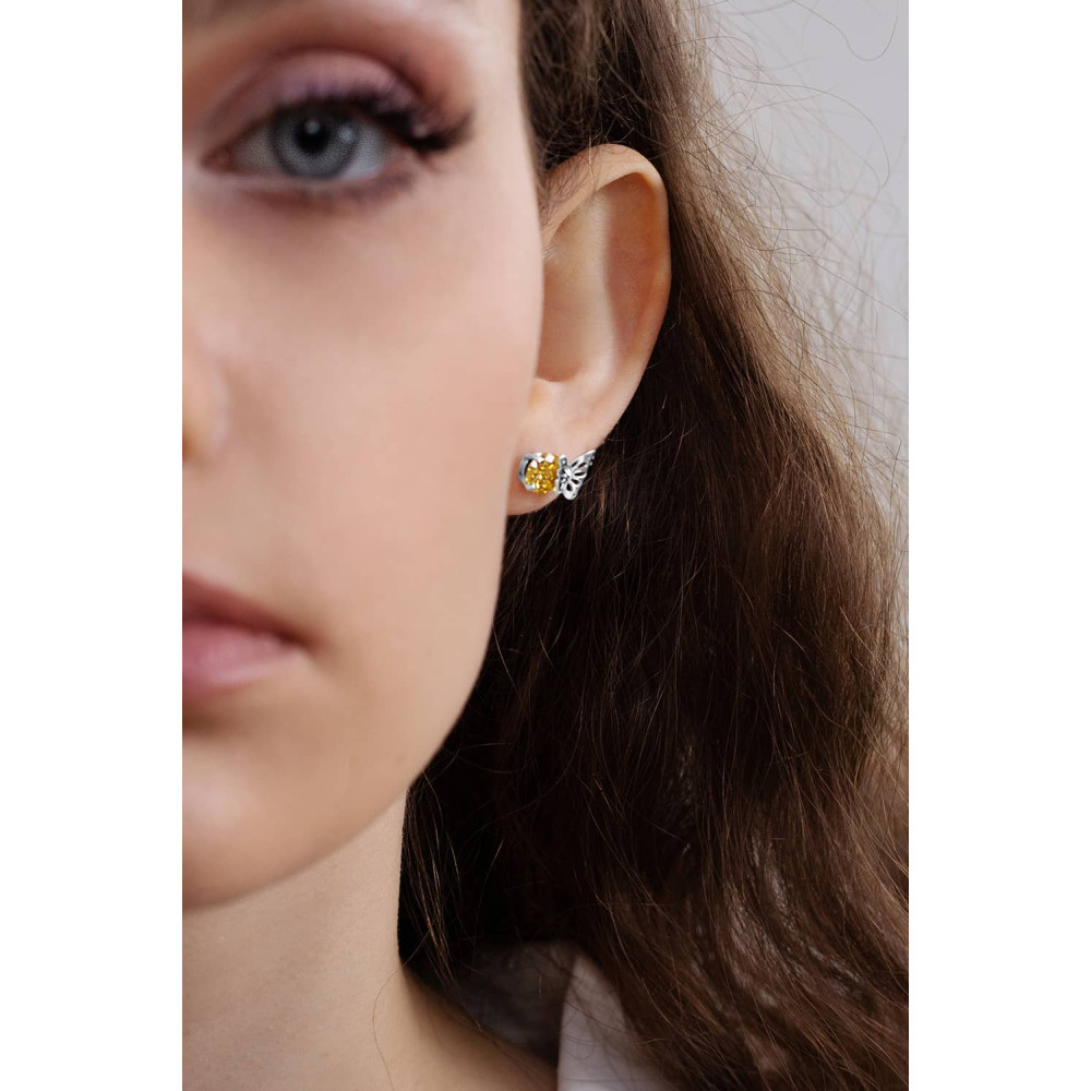 Срібні сережки-гвоздики Метелики (4895) - 4