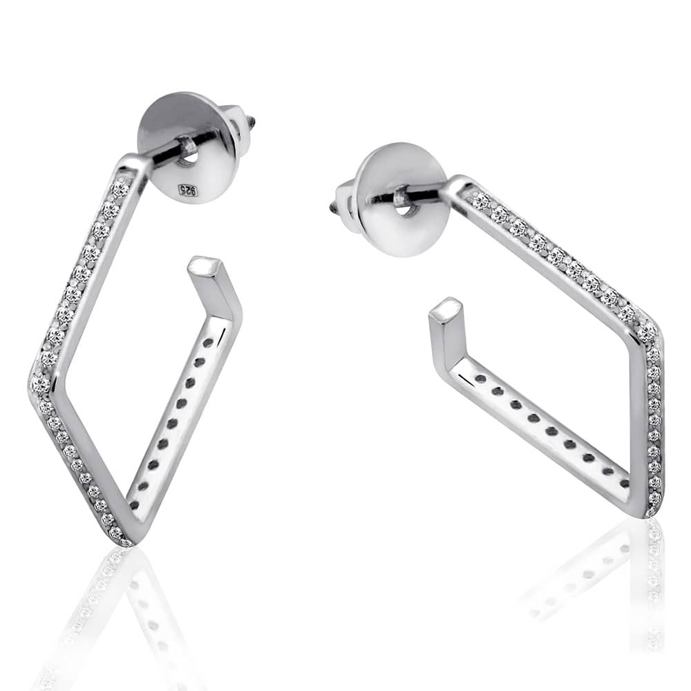 Срібні сережки-гвоздики (4896) - 1