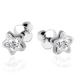 Срібні сережки-гвоздики Зірка (4897) - комплект