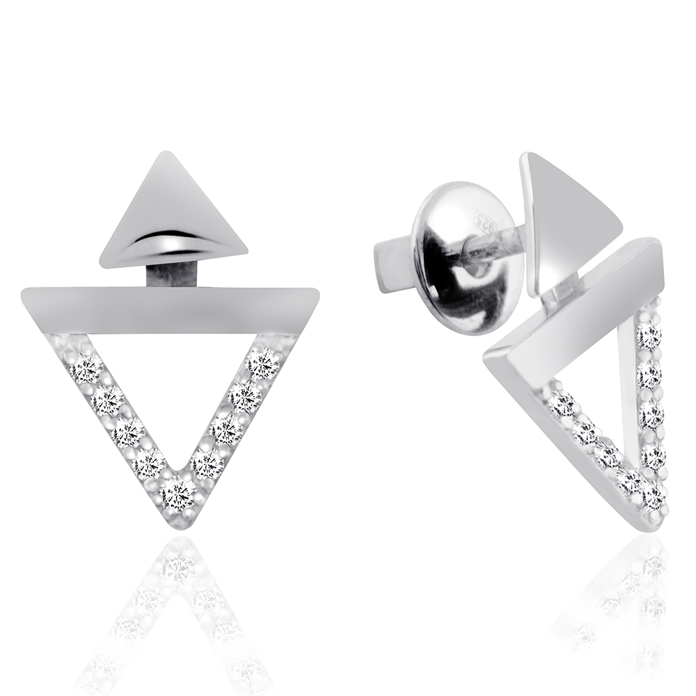 Срібні сережки-гвоздики (4898) - 1