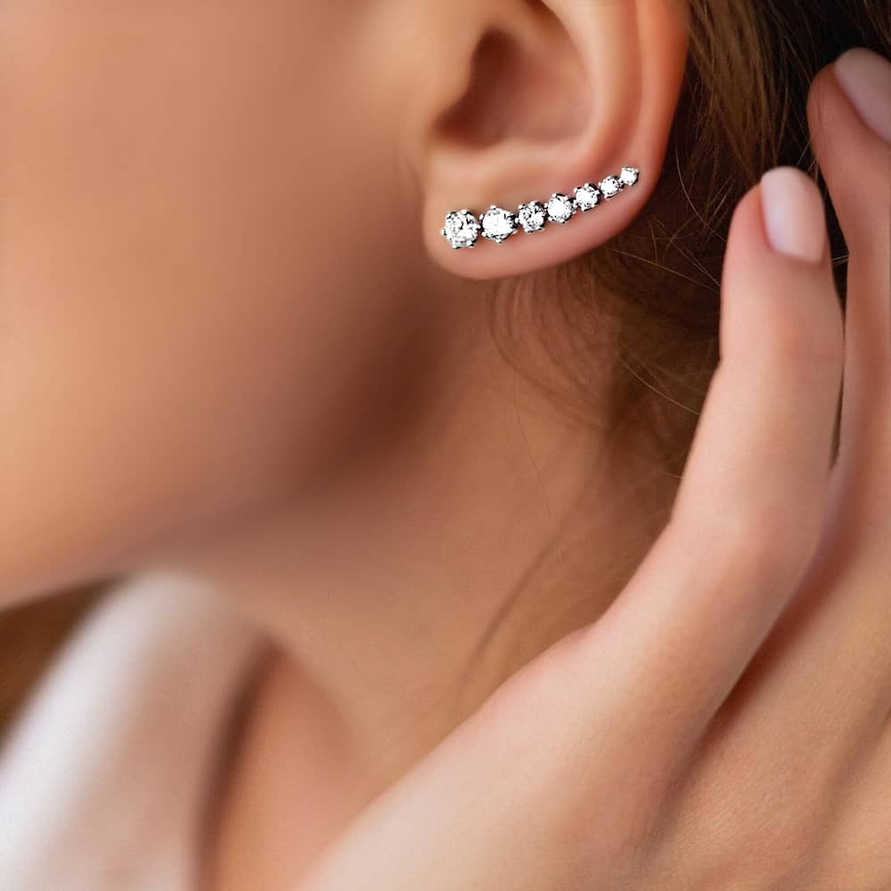 Срібна сережка-кафа (4904) - 1