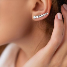 Срібна сережка-кафа (4904)