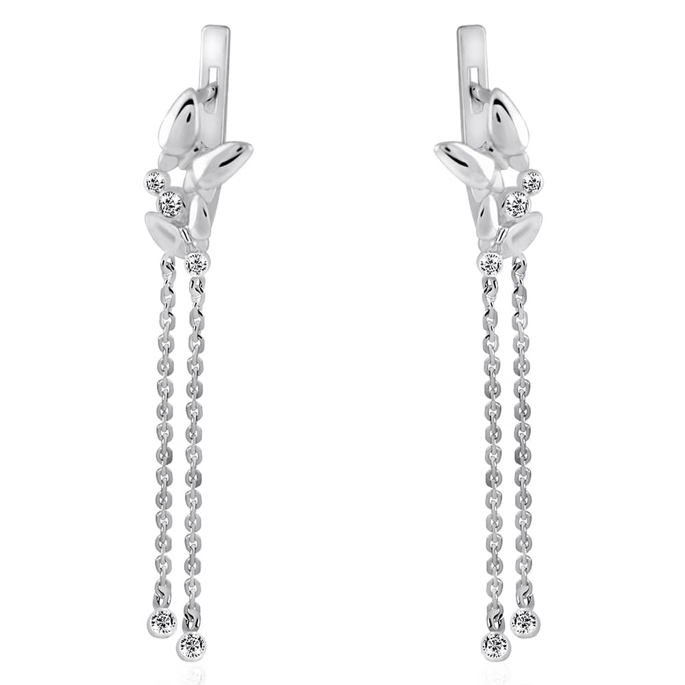 Срібні сережки Метелики (4915) - 1