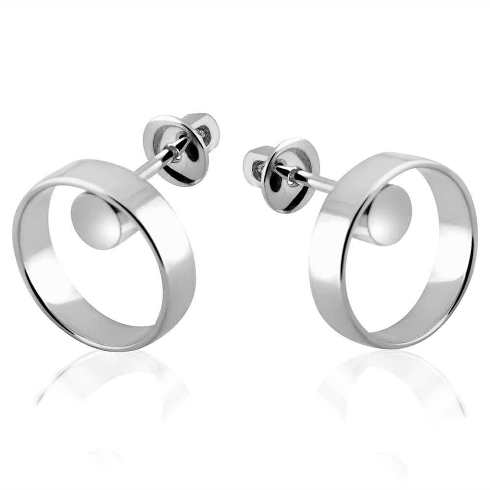 Срібні сережки-гвоздики (4928) - 1