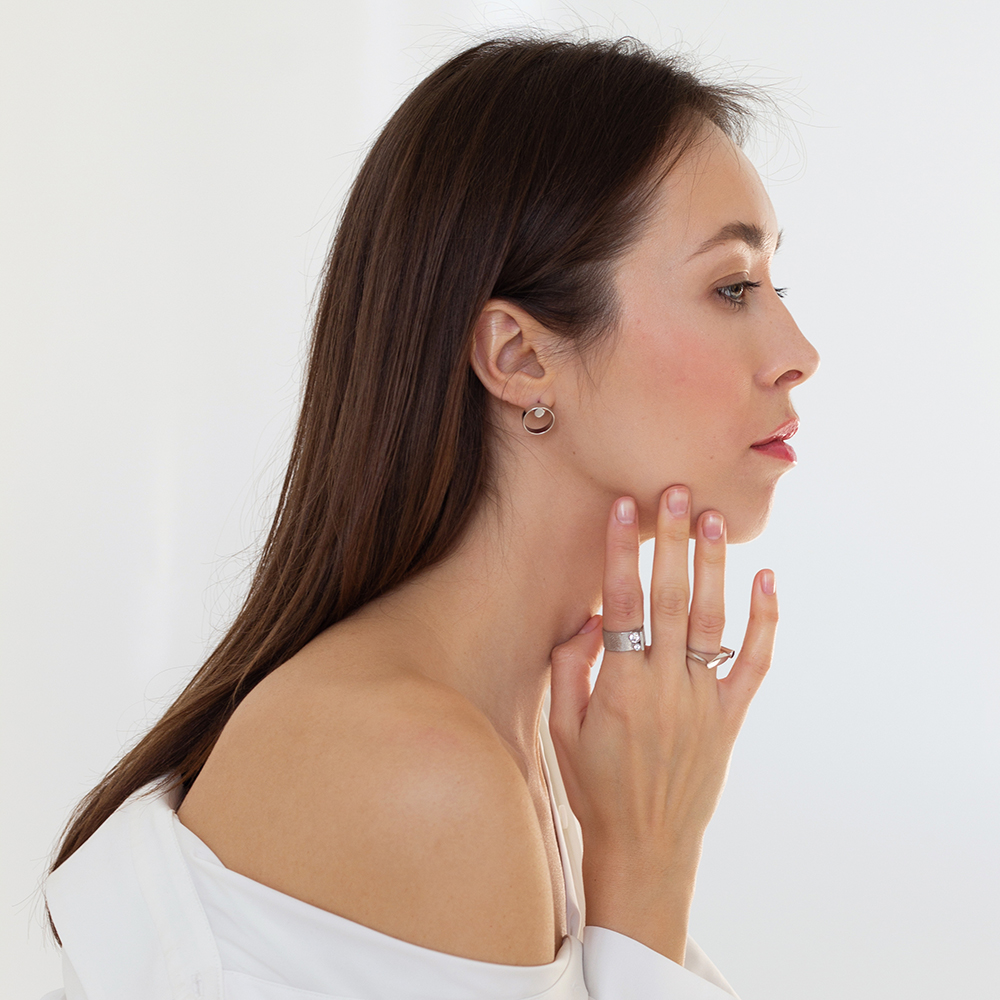 Срібні сережки-гвоздики (4928) - 7