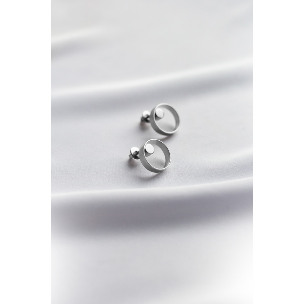 Срібні сережки-гвоздики (4928) - 8