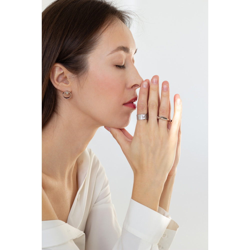 Срібні сережки-гвоздики (4928) - 5