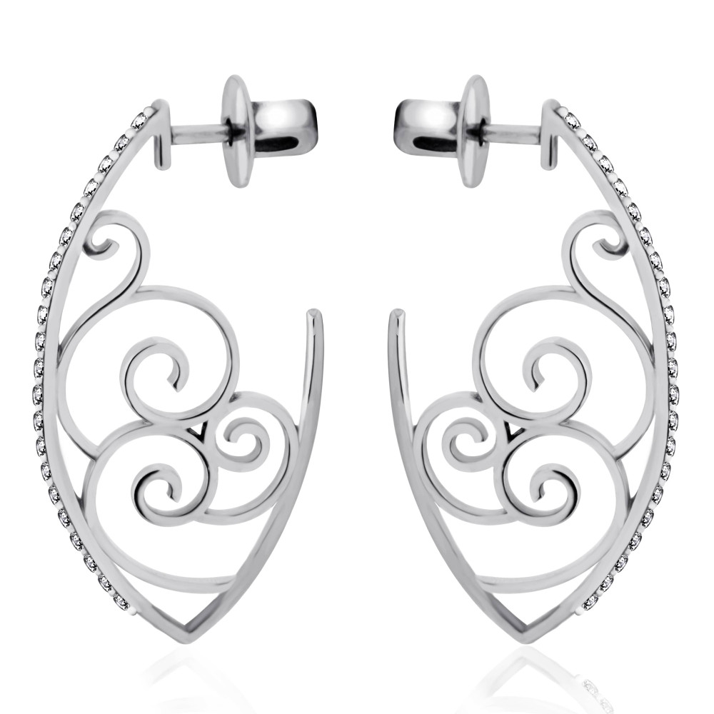 Срібні сережки-гвоздики (4933) - 1